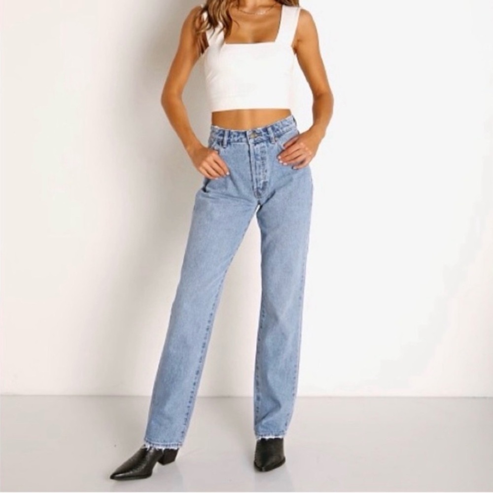 Rollas Jeans Classic Straight High Rise Button Fly Size 4/27 Vintage Wash Retro